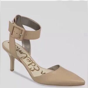 Sam Edelman Okala nude-tan genuine leather heels w/box